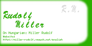 rudolf miller business card